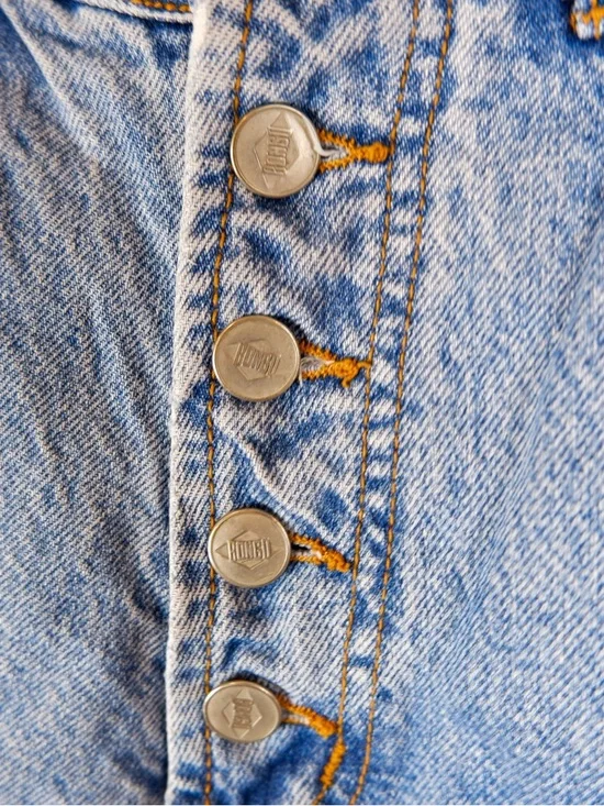 Vintage 90's Bongo by Gene Montesano Light Wash Button Fly Shorts | 5 - Picture 2 of 6